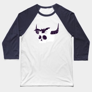 Bat Demon Skull Baseball T-Shirt